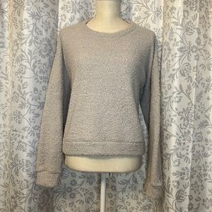 Fuzzy Grey Longsleeve Top